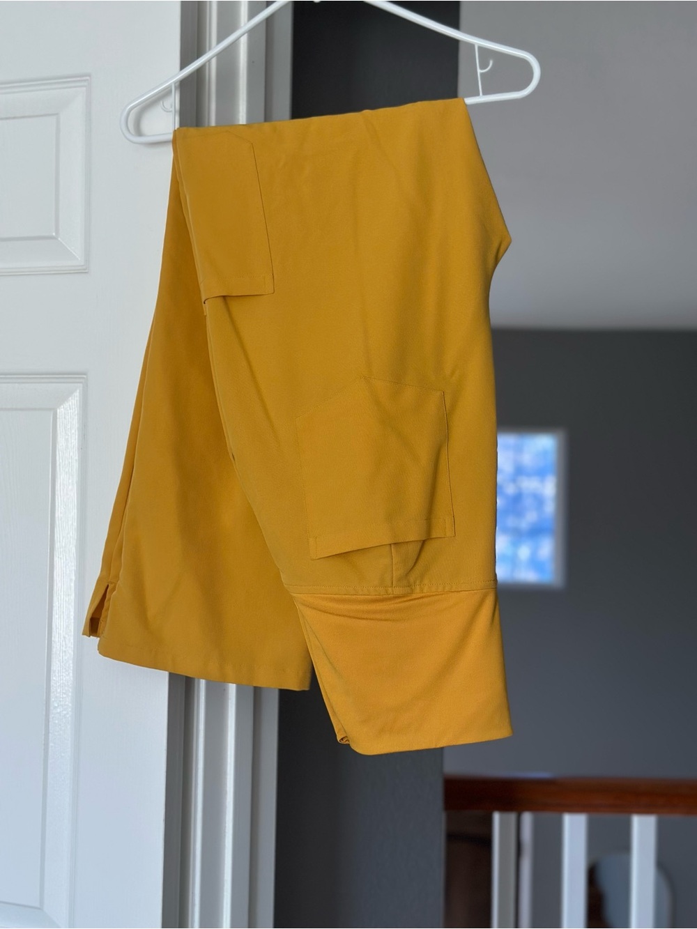 Women’s Straight-Leg MATERNITY Mandala Scrubs in Mustard Yellow